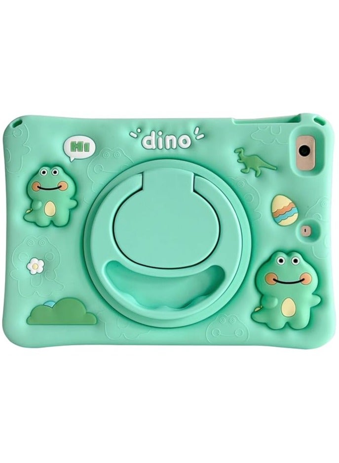 Soft Silicone Shockproof Tablet Cute Special Premium Soft Funny Pattern Cover with Built-in 360° Rotatable Foldable Kickstand Case for iPad Air 2/ iPad 6/Pro 9.7 - Image 1
